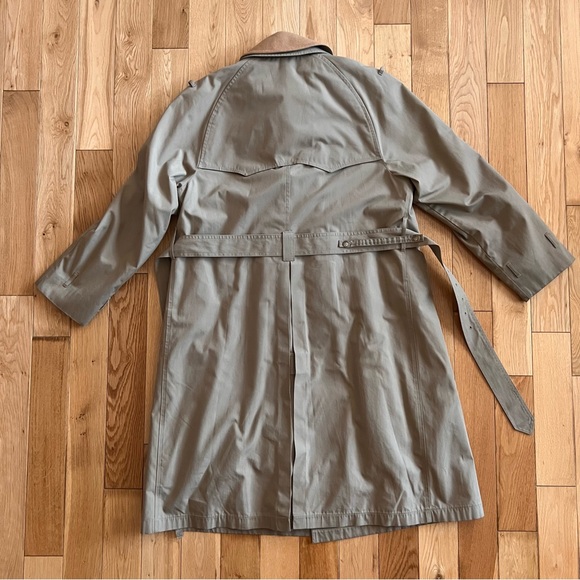 Vintage Brooks Brothers Belted Trench Coat Removable Wool Lining Size 40 - Picture 15 of 15